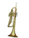 CONSAIR GOLD LAQUER TRUMPET 500LR-OUTFIT WITH ROSE BRASS LEADPIECE