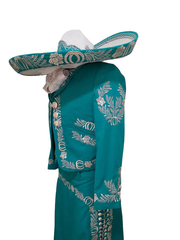 DON CORTEZ TRAJE MARIACHI GALA COR108 MUJER WOMAN  with SombreroPROFESSIONAL
