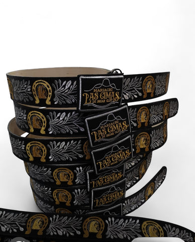 Mariachi Cinto Belt MM30 cinto de charol embroidery custom order min 6 pc