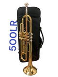 CONSAIR GOLD LAQUER TRUMPET 500LR-OUTFIT WITH ROSE BRASS LEADPIECE