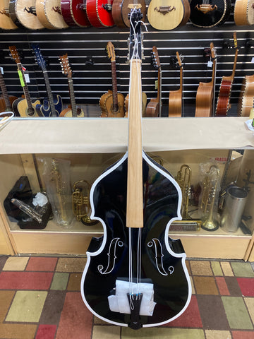 Black 3/4 violin style Tololoche glossy negra Don Cortez