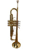 CONSAIR GOLD LAQUER TRUMPET 500LR-OUTFIT WITH ROSE BRASS LEADPIECE