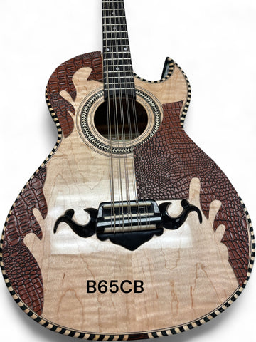 Don Cortez Bajo Quinto MICAS PICK GUARD 3D- B65CB Crocodile Brown EMBOSED