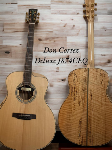ANTONIA DELUXE J874 All solid spalted Maple  acoustic Guitar