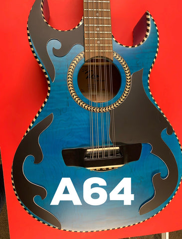 DON CORTEZ MICA PICK GUARD A64 BLACK BAJO QUINTO /SEXTO