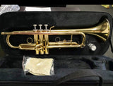 CONSAIR GOLD LAQUER TRUMPET 500LR-OUTFIT WITH ROSE BRASS LEADPIECE