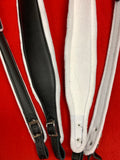 ACCORDION STRAPS NORTEÑO BLACK LEATHER/white