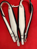ACCORDION STRAPS NORTEÑO 151 WHITE LEATHER  WITH BLACK XL