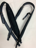 DON CORTEZ Accordion Straps/Correas NORTEÑO 155 BLUE LEATHER  with BLACK XL