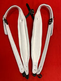 ACCORDION STRAPS NORTEÑO BLACK LEATHER/white