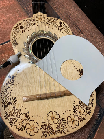 DON CORTEZ  MICAS USV96 PICK GUARDS VIHUELA CLEAR, Tranparent with adhesive