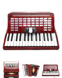 ROSSETTI Piano Accordion  3 switch PIANO 32 Bass 30 Piano Keys 3 Switches RED