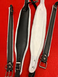 ACCORDION STRAPS NORTEÑO BLACK LEATHER/white