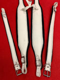 ACCORDION STRAPS NORTEÑO 151 WHITE LEATHER  WITH BLACK XL