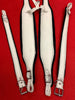 ACCORDION STRAPS NORTEÑO 151 WHITE LEATHER  WITH BLACK XL