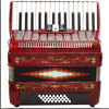 ROSSETTI Piano Accordion  3 switch PIANO 32 Bass 30 Piano Keys 3 Switches RED