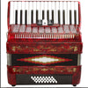 ROSSETTI Piano Accordion  3 switch PIANO 32 Bass 30 Piano Keys 3 Switches RED