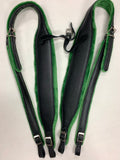 ACCORDION STRAPS NORTEÑO 116 VERDE LIMON  w BLACK LEATHER XL