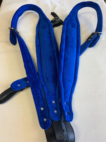 Don CORTEZ ACCORDION STRAPS CORREAS -70 ELECTRIC BLUE / Black LEATHER