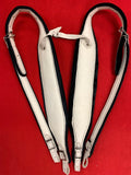 ACCORDION STRAPS NORTEÑO BLACK LEATHER/white