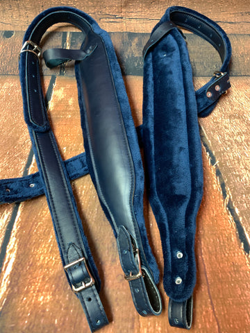 Accordion Straps Don CORTEZ 126 LEATHER W BLUE on blue