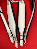 ACCORDION STRAPS NORTEÑO 151 WHITE LEATHER  WITH BLACK XL
