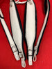 ACCORDION STRAPS NORTEÑO 151 WHITE LEATHER  WITH BLACK XL