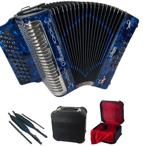 ACCORDION ALACRAN DELUXE NAL-3412-DLX FA AZUL TONO FA