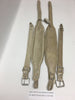 ACCORDION STRAPS NORTENO 35 BEIGE VELVET W/ GOLD-BEIGE LEATHER