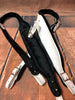 ACCORDION STRAPS 151 white leather w Black DON CORTEZ