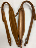 ACCORDION STRAPS NORTEÑO 39 VELVET MUSTARD GOLD W/ GOLD LEATHER XL