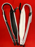 ACCORDION STRAPS NORTEÑO BLACK LEATHER/white