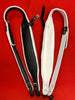 ACCORDION STRAPS NORTEÑO BLACK LEATHER/white