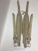 ACCORDION STRAPS NORTENO 35 BEIGE VELVET W/ GOLD-BEIGE LEATHER