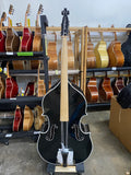 Don Cortez Elias model, 3/4 violin style body black with white trim