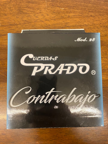 Prado 3/4 tololoche strings cuerdas metallic blue azul model 28 silk and nylon
