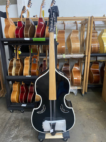 3/4 Don Cortez Elías Tololoche black/negro with bats sound holes