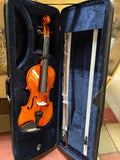 DON CORTEZ VIOLIN DC100 MAPLE 4/4 WITH OVAL CASE AND BOW,ROSIN