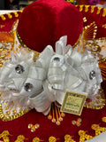 Mariachi Hair Bow Moño Ribbon OLG52-WT21 White