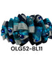 Mariachi Hair Bow Moño Ribbon OLG52-BL11 All blue