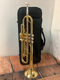 CONSAIR GOLD LAQUER TRUMPET 500LR-OUTFIT WITH ROSE BRASS LEADPIECE