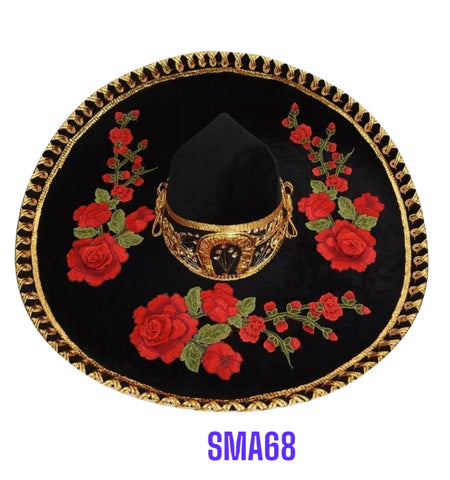 Sombrero GALA Mariachi SMA68 Con flores