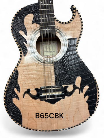 GUITAR BAJO QUINTO MICAS 3D  B65CBK CROCODILO NEGRO MATTE ADHESIVE