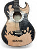 GUITAR BAJO QUINTO MICAS 3D  B65CBK CROCODILO NEGRO MATTE ADHESIVE