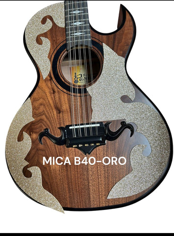 BAJO QUINTO MICA B40 COLOR GOLD CON ADHESIVO