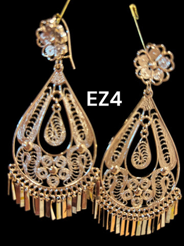 DON CORTEZ  FILIGRANA EARINGS ZENOBIA EZ4 ARETE FILIGRANA GRANDE