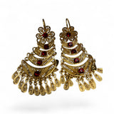 MARIACHI EARRING  ARETES FILIGRANA ER40 con Rubis