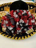 Mariachi Hair Bow Moño Ribbon  OLG52-RBS5 Red silver