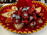 Mariachi Hair Bow Moño Ribbon OLG52-RD6 Red