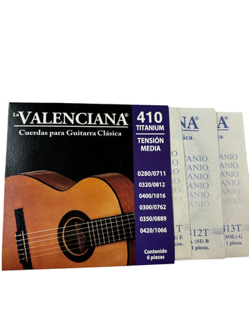 VALENCIANA 410 TITANIUM Cuerdas/strings clásica guitarra